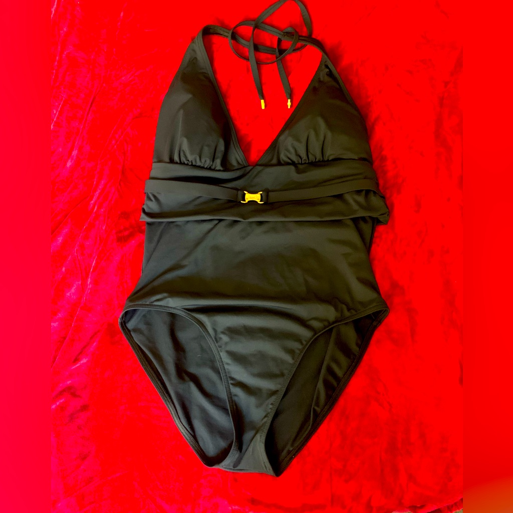Michael Kors Women's One Piece Swimsuit High Neck Swim Bathing Suit